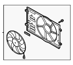 5QM121203H - Cooling System: Fan Assembly for Volkswagen: Golf, Golf Alltrack, Golf SportWagen, GTI, Jetta, Taos Image