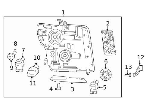 Headlamp Components for 2022 Nissan TITAN #0