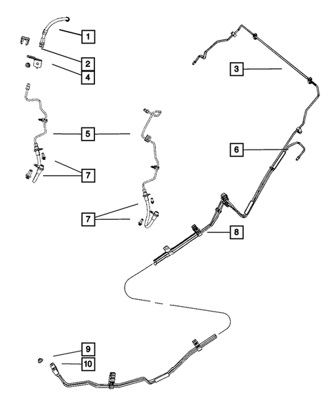 Brake Lines and Hoses for 2007 Chrysler Sebring #1