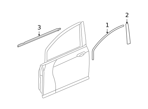Exterior Trim - Front Door for 2012 Honda Fit #0