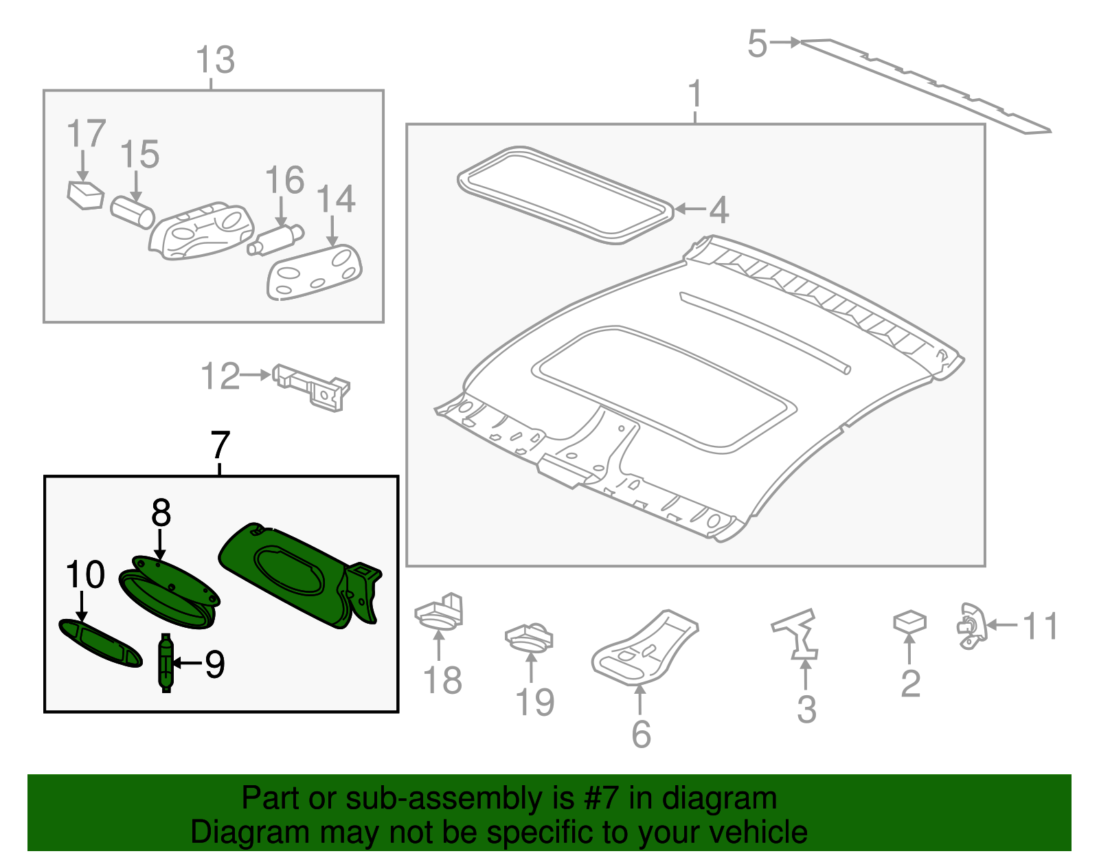 Sun-Visor - Porsche (997-731-032-27-7W3)
