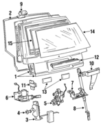 MB593770 - Body: Lift Gate for Dodge: Colt Image