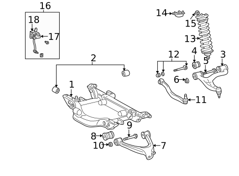 Rear Suspension for 1998 Mercedes-Benz ML320 #0