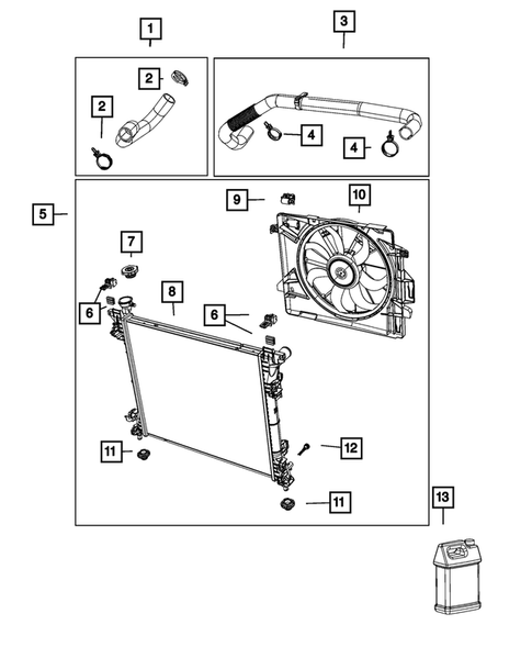 Radiator and Related Parts; Charge Air Cooler for 2020 Dodge Grand Caravan #1