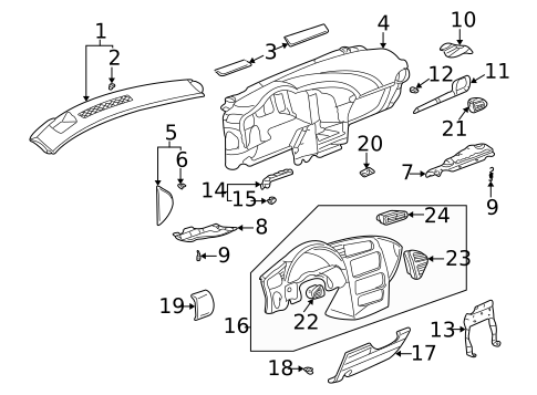 Instrument Panel for 2006 Buick Rendezvous #0