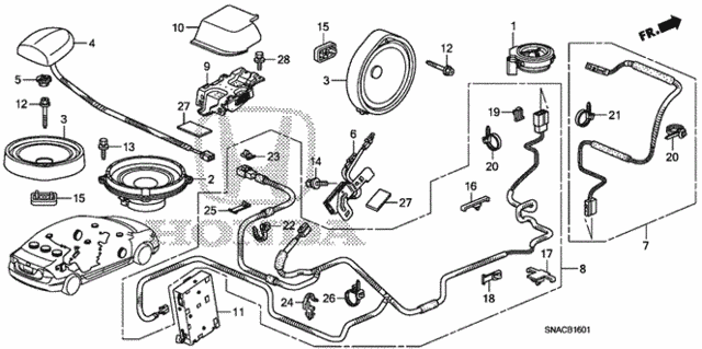 Antenna - Speaker (2) for 2010 Honda Civic #0