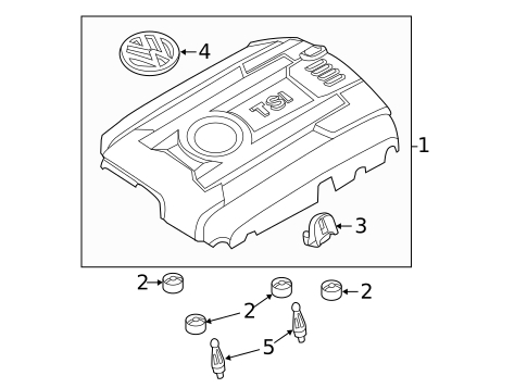 Engine Appearance Cover for 2014 Volkswagen Beetle #0