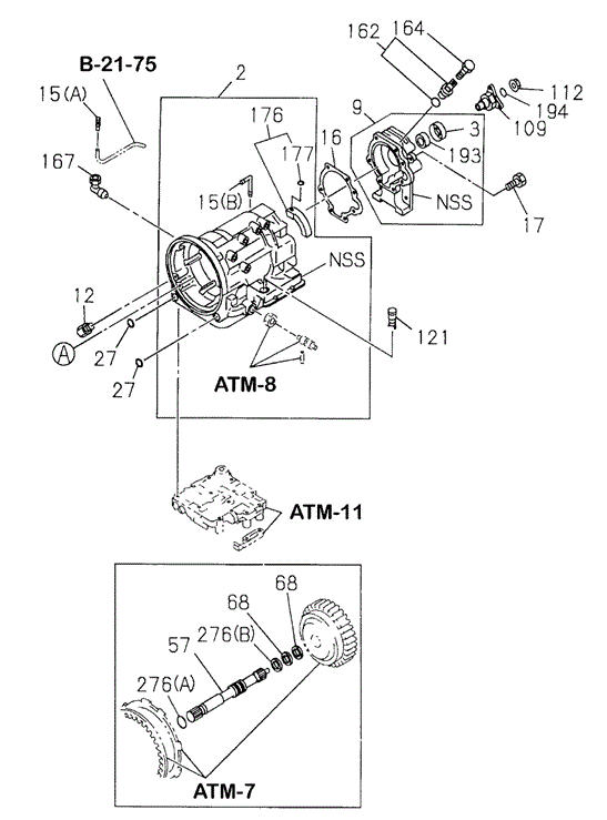 AT Transmission Case for 2002 Honda Passport #0