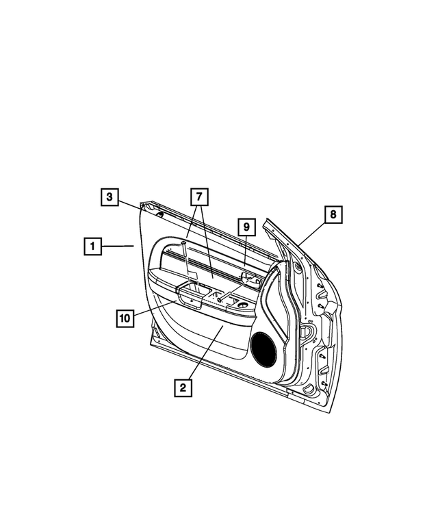 « 1GL291DBAA – Interior Trim : Garnissage De Porte Avant Panneau, Côté Gauche pour Mopar Image »