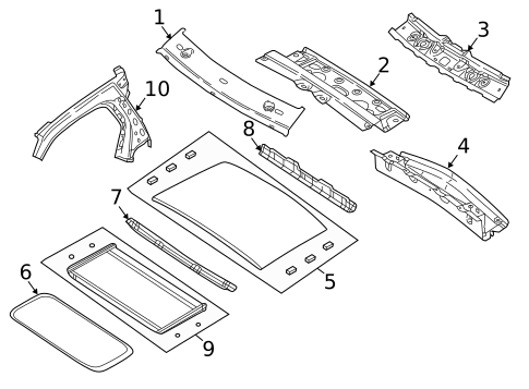 Roof & Components for 2019 Smart EQ fortwo #1