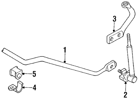 Stabilizer Bar & Components for 1989 Mazda MX-6 #0