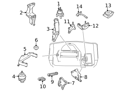 Engine & Trans Mounting for 2005 Saab 9-5 #0
