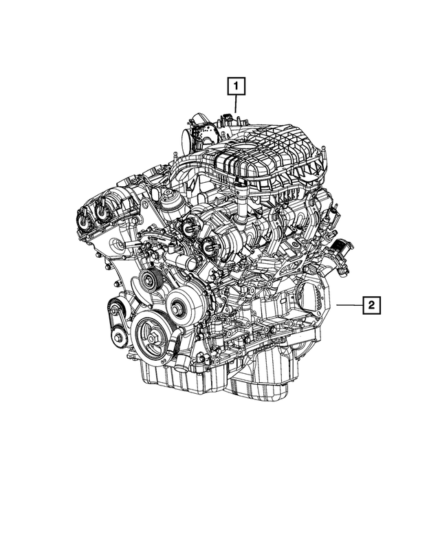 68426945AE - 3.6L Gas; Engine: Complete Engine for Mopar Image