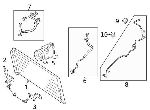 Condenser, Compressor & Lines for 2016 Scion FR-S #0