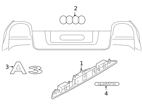 Exterior Trim - Lift Gate for 2010 Audi A3 Quattro #0