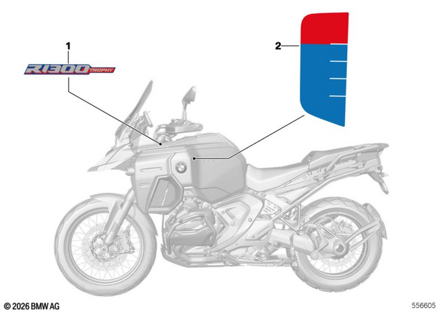 51145A9DC47 - : Decor Fairing Side Panel, Left - Gs Trophy for BMW-Motorrad Image