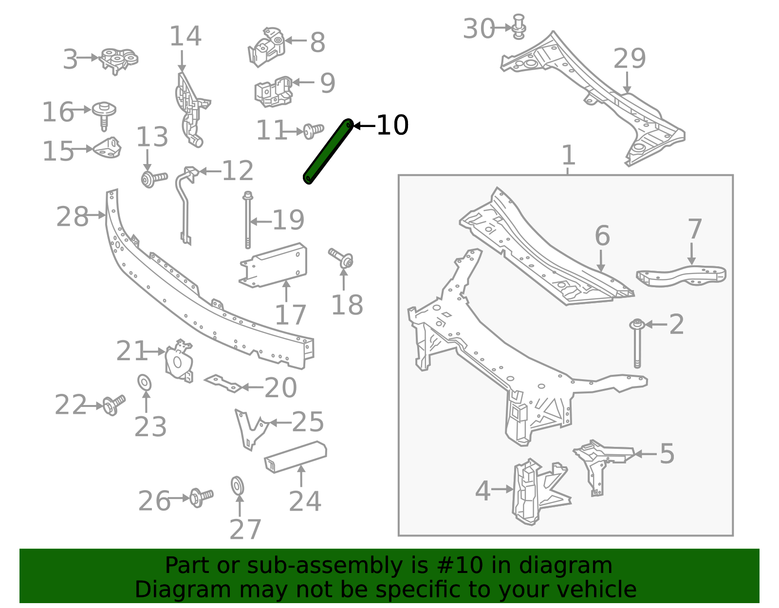 2536201000 - Mercedes-Benz Radiator Support Panel Brace Performance ...