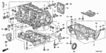 11000R1B810 - Engine: BLOCK ASSY., CYLINDER (DOT) for Honda Image