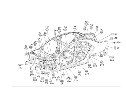 Expansion Plugs, Grommets for 2009 Mercedes-Benz E320 #0