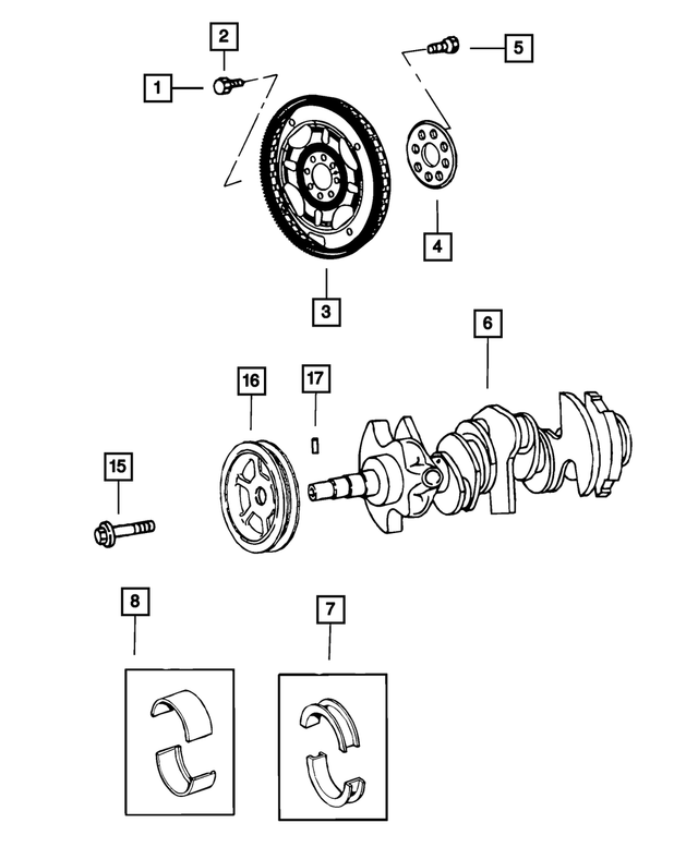 R8264641AA - : Crankshaft, Remanufactured for Mopar Image