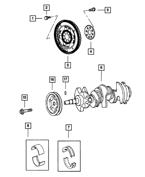 Crankshaft, Piston, Drive Plate, Flywheel, and Damper for 2010 Dodge Charger #0