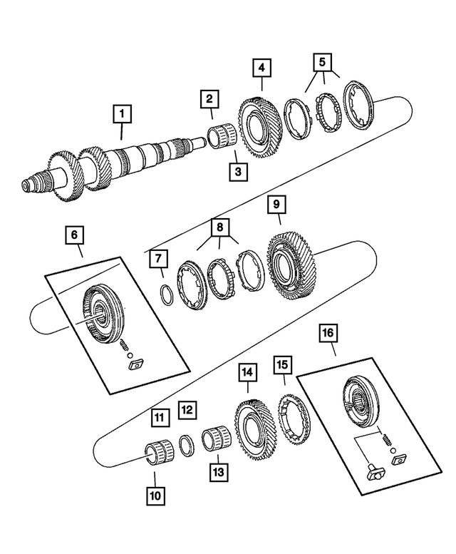 5096359AA - Manual Transmission 6 Speed [DED]: Needle Bearing for Mopar Image image