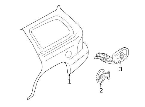 Quarter Panel & Components for 2000 Dodge Durango #0