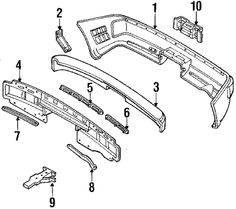 Bumper Assembly - Rear for 1989 Isuzu Impulse #0