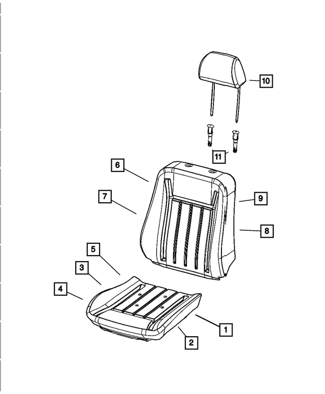 « 4610213AA – Interior Trim : Coussin De Siege Bac pour Mopar Image »