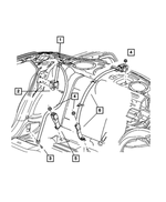 UX561DVAC - Interior Trim: Rear Inner Seat Belt for Mopar Image