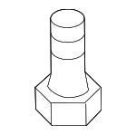 90149SA0003 - Body: Bumper Cover Support Rail Bolt for Honda: Accord, Accord Crosstour, Civic, Clarity, CR-V, Crosstour, Element, Fit, HR-V, Insight, Odyssey, Passport, Pilot, Ridgeline Image