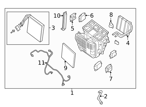 HVAC Case for 2013 INFINITI JX35 #0