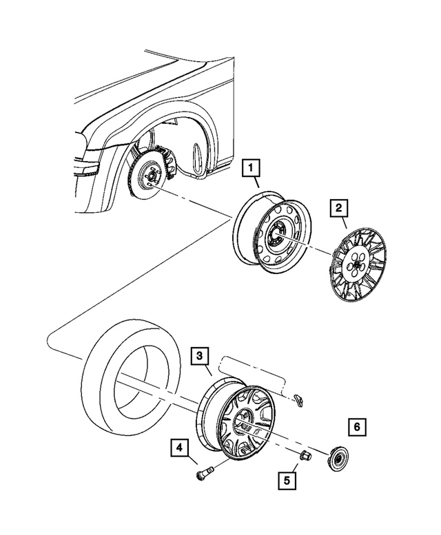 4782466AD - Wheels, Covers and Jacks: Steel Wheel for Mopar Image