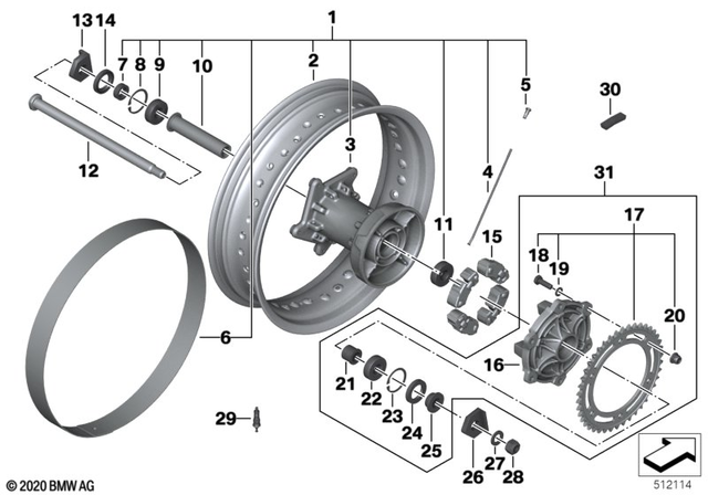 34327704859 - : Tire Flap - 17"/45Mm for BMW-Motorrad Image