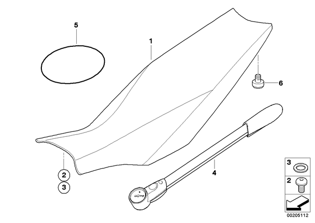 52537697023 - : Bench Seat for BMW-Motorrad Image