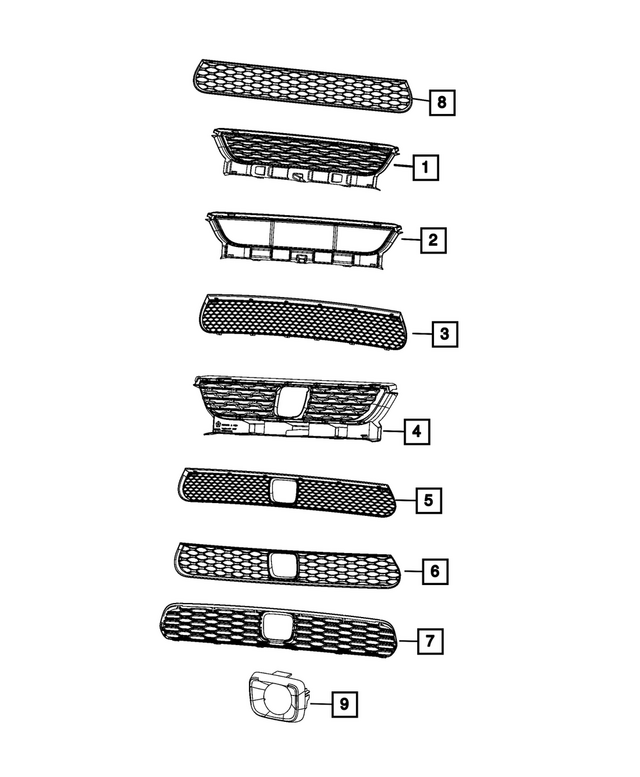 68421767AB - Exterior Ornamentation: Lower Grille for Dodge: Charger Image