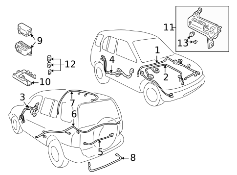 Wiring Harness for 2001 Chevrolet Tracker #0