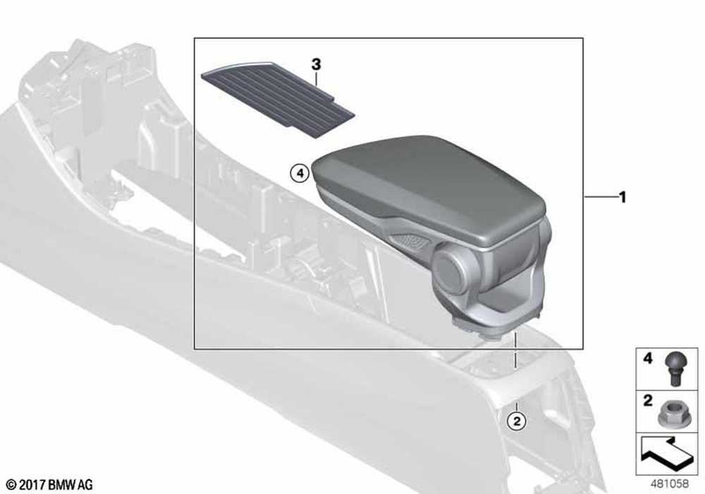 51169317565 - BMW Center Arm Rest Retail Performance Auto Parts