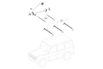19859609 - Roof Carrier Systems: Section Covering for Mercedes-Benz: 180A, 180b, 220a, A220, C250, C300, C350, C63 AMG, CLA250, CLA35 AMG, CLA45 AMG, CLA45 AMG S, CLS400, CLS550, CLS63 AMG, CLS63 AMG S, E250, E350, E400, E550, E63 AMG, G550, G63 4x4 Squared AMG, G63 AMG, GLA250, S450, S550e, S63 AMG, S65 AMG Image