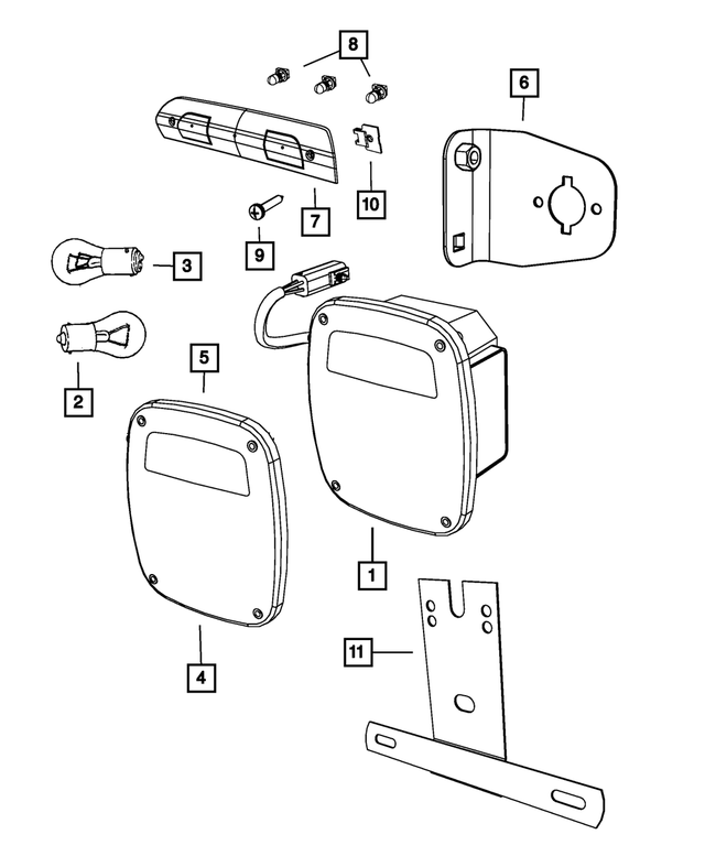 55055270 - Electrical: Tail Stop Turn Lamp for Mopar Image