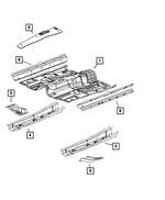 4680625AA - Body Sheet Metal Except Doors: Floor Pan Silencer, Left for Dodge: Caliber | Jeep: Compass, Patriot Image