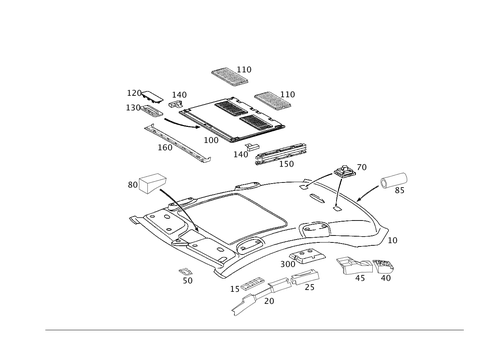 Headliner for 2006 Mercedes-Benz C230 #0