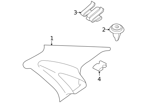 Interior Trim - Quarter Panels for 2006 Volvo S80 #0