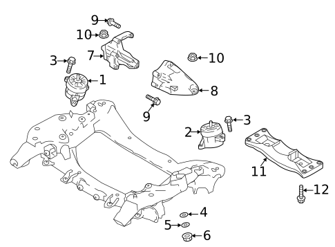 Engine & Trans Mounting for 2020 Kia K900 #0