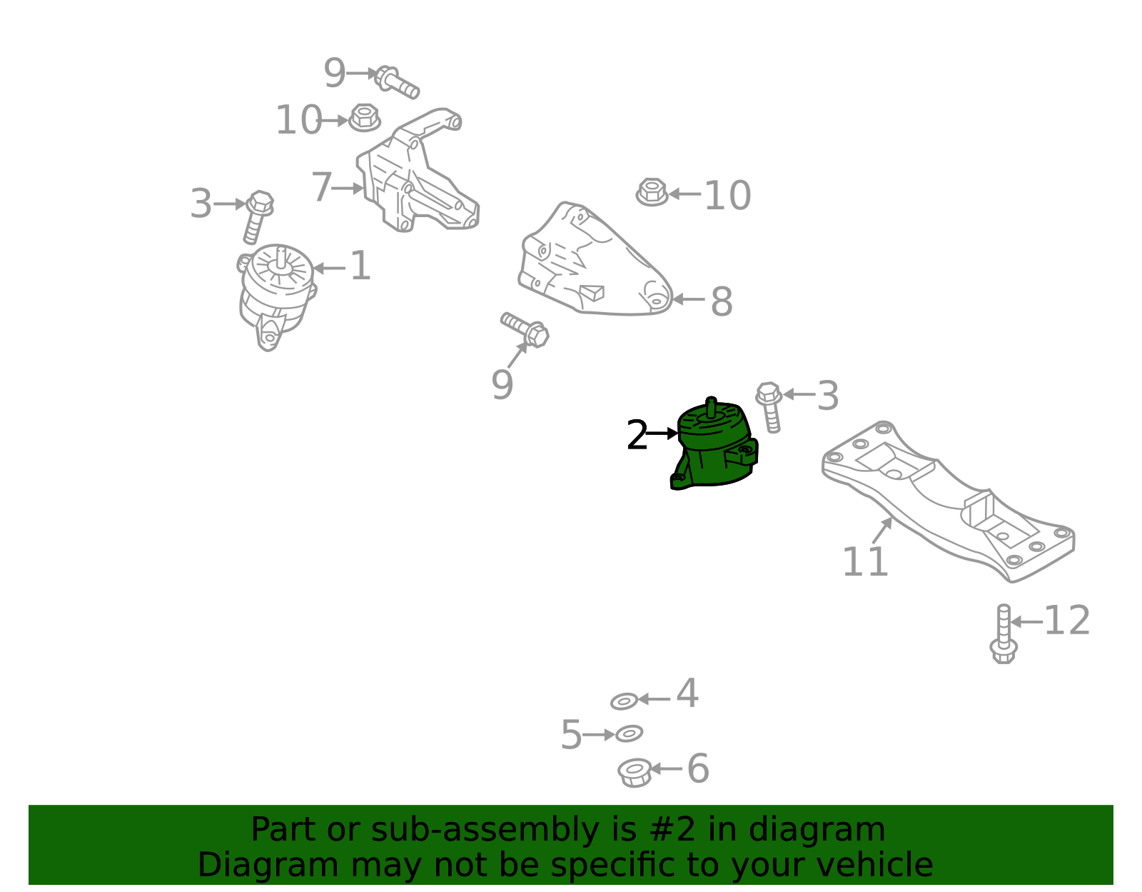21810-B1620 - Motor Mount 2019-2020 Kia K900 | Smithtown Kia Parts