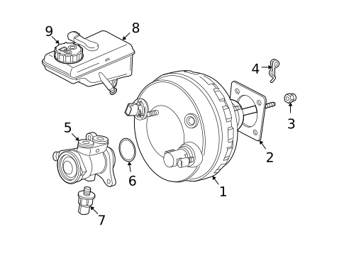 Master Cylinder - Components On Dash Panel for 2009 Jaguar Vanden Plas #0
