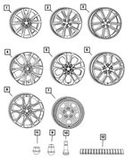 6ZW73DX8AB - Wheels: Steel Wheel, Front Or Rear for Dodge: Durango Image