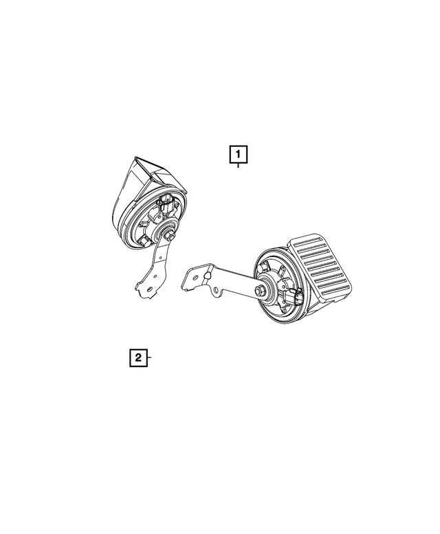 68413368AA - Electrical: Horn And Bracket for Mopar Image image
