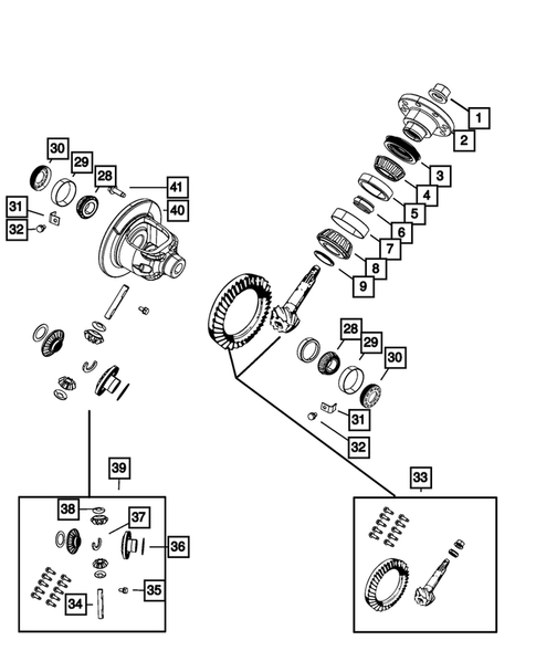 Rear Axle; Housing, Differential and Vent for 2009 Chrysler Aspen #0