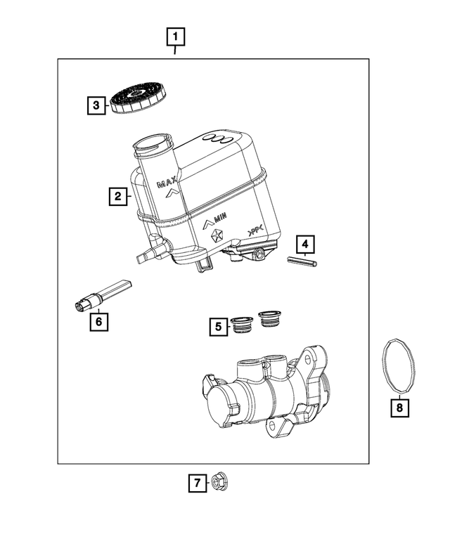 68211913AA - Brakes: Hex Flange Lock Nut for Mopar Image